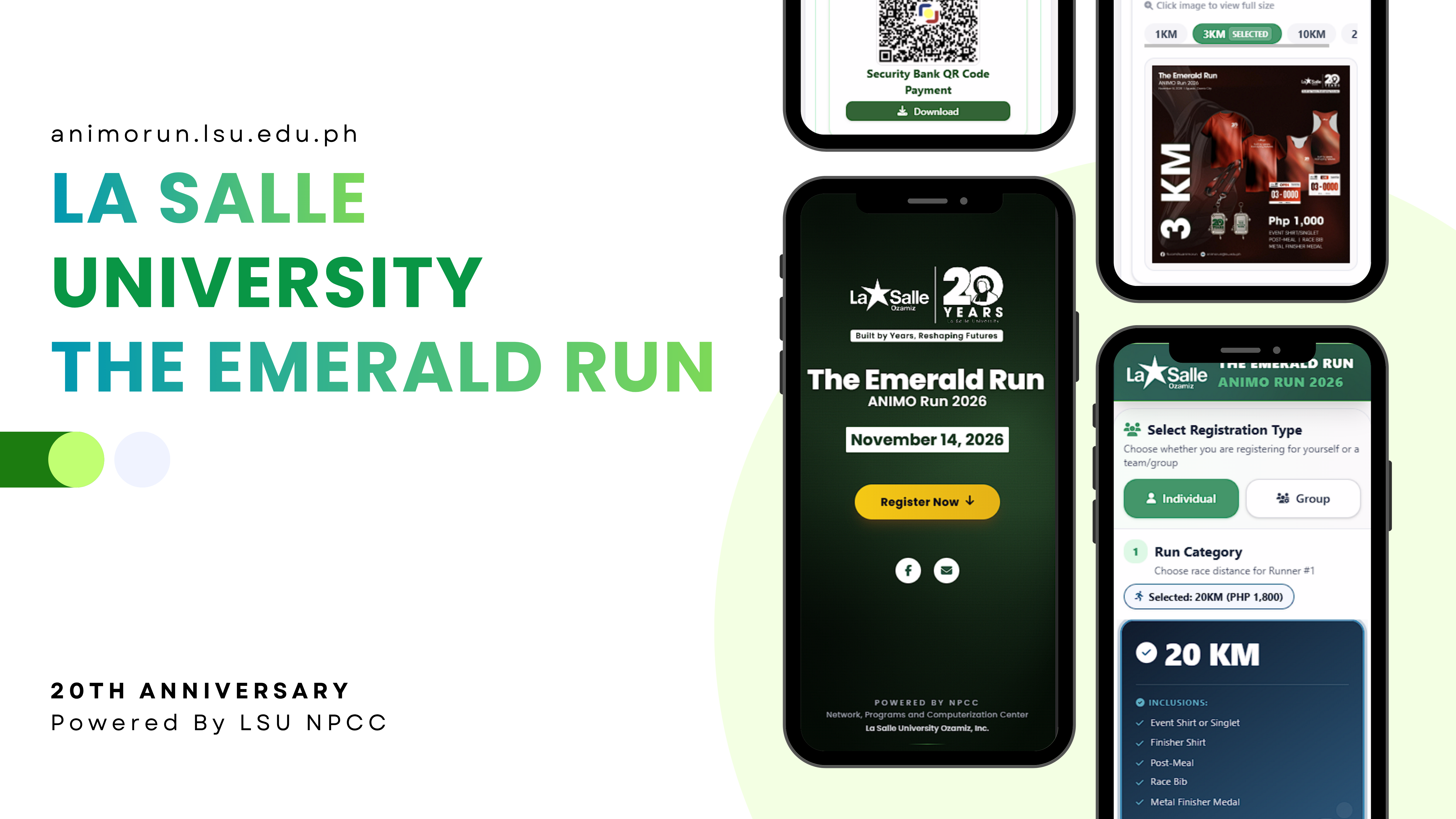 LSU Animo Run 2026 – The Emerald Run, November 14, 2026, Aguada, Ozamiz City